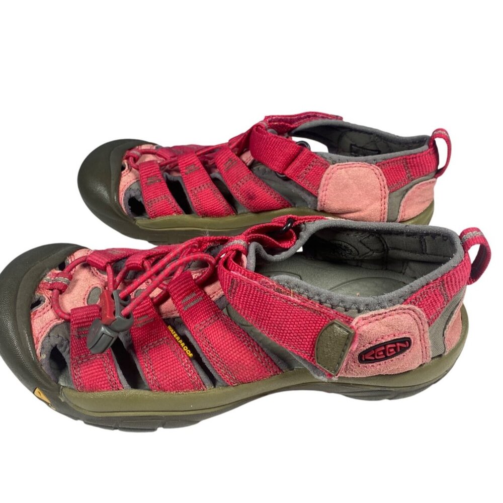 Girls Keen Newport H2 Red Youth Kids Sandals Shoes Size 4 Waterproof EU 37 - Picture 1 of 11